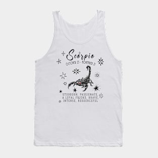 Scorpio horoscope Tank Top